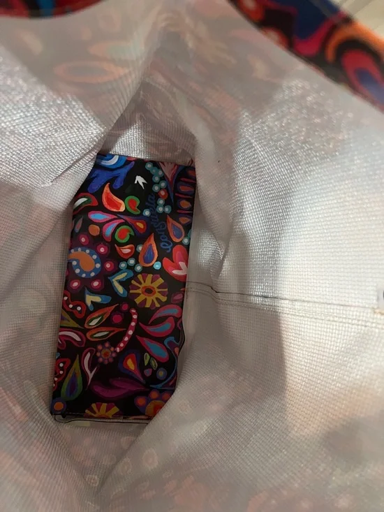 Consuela Black Multicolor Floral Paisley Tote - Picture 4 of 12